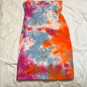 Fashion Nova Colorful Tie-Dye Pencil Dress